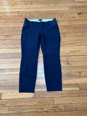J. Crew Womens Maternity Minnie Pants Sz 6 Expandable Side Panels Navy Blue